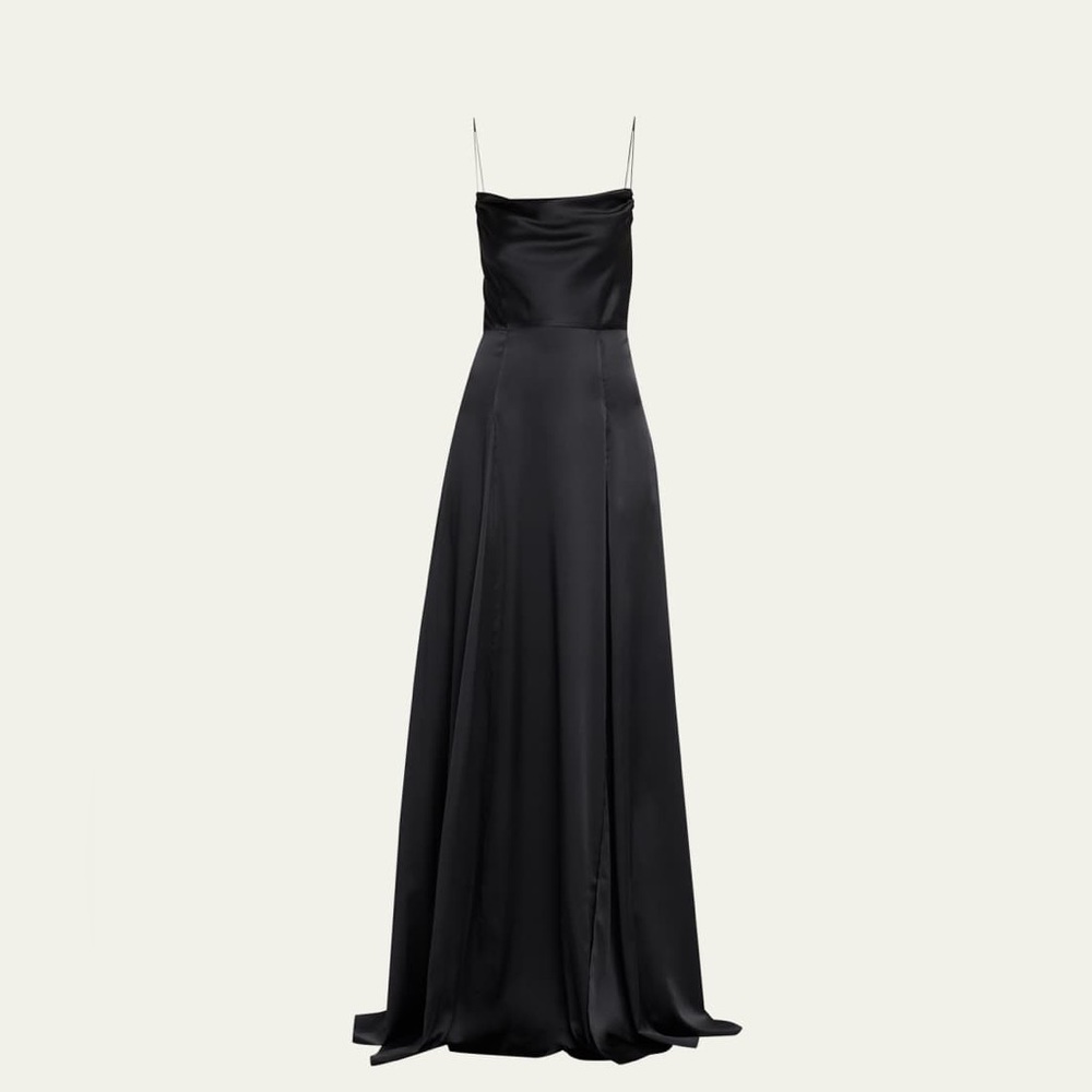 Gracie Cowl-Neck Slit Maxi Dress